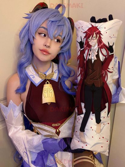 Мини дакимакура Грелль Сатклифф из Темный дворецкий арт. M0792, 60х20 см