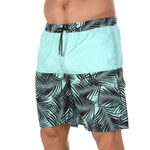 Мужские шорты для плавания с принтом в виде пальмовых листьев Doreanse (Размер: XL) (Цвет: салатовый)