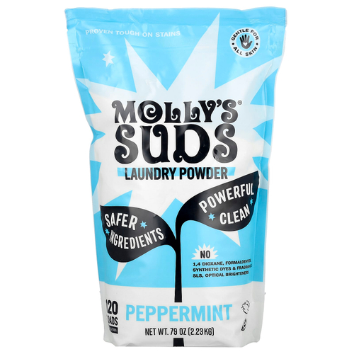 Molly's Suds, Стиральный порошок, перечная мята, 2,23 кг (79 унций)