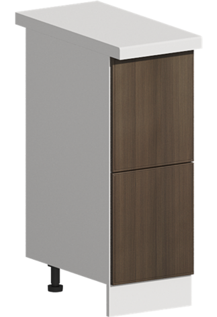 Кухня Модуль ШН2Я 300 Графит / Дуб французский