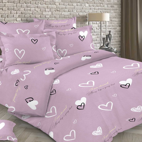 Бязь Премиум &quot;Влюбленные сердца&quot; | ш.220 см | 142 г/м² | хлопок-100%