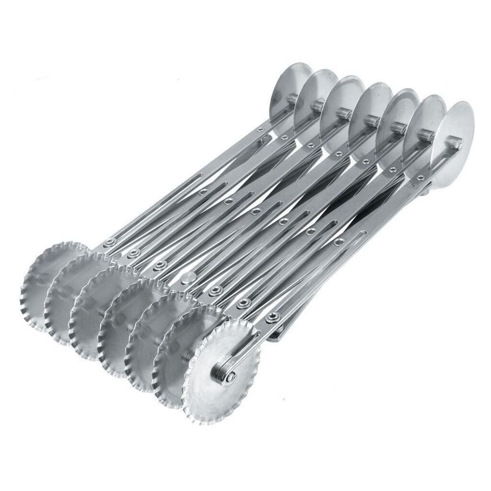 Нож роликовый для теста двухсторонний, раздвижной, 14 лезвий, 70 см, нержавейка, P.L. Pr