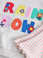 Толстовка и легинсы-клеш в комплекте для девочки Next E54-936, Серый, Розовый