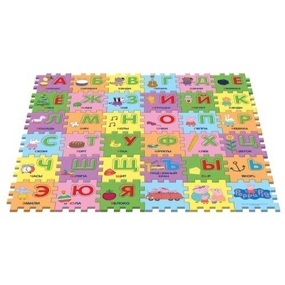Peppa Pig Коврик-пазл Учим азбуку с Пеппой,36 сегм.