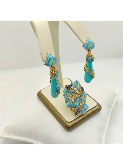 кольцо серебро 925 с бирюзой