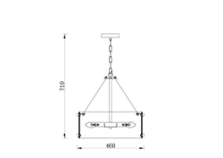 Подвесной светильник Freya FR5190PL-06BS