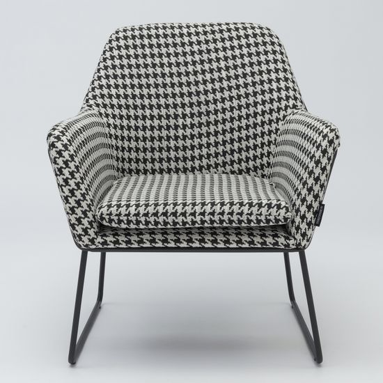 Кресло Oslo черно-белая ткань