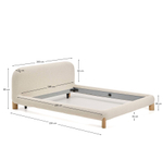 Кровать Odina из ткани букле цвета экрю 180 x 200 см