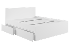 Полутораспальная кровать Мадера 140х200 белый