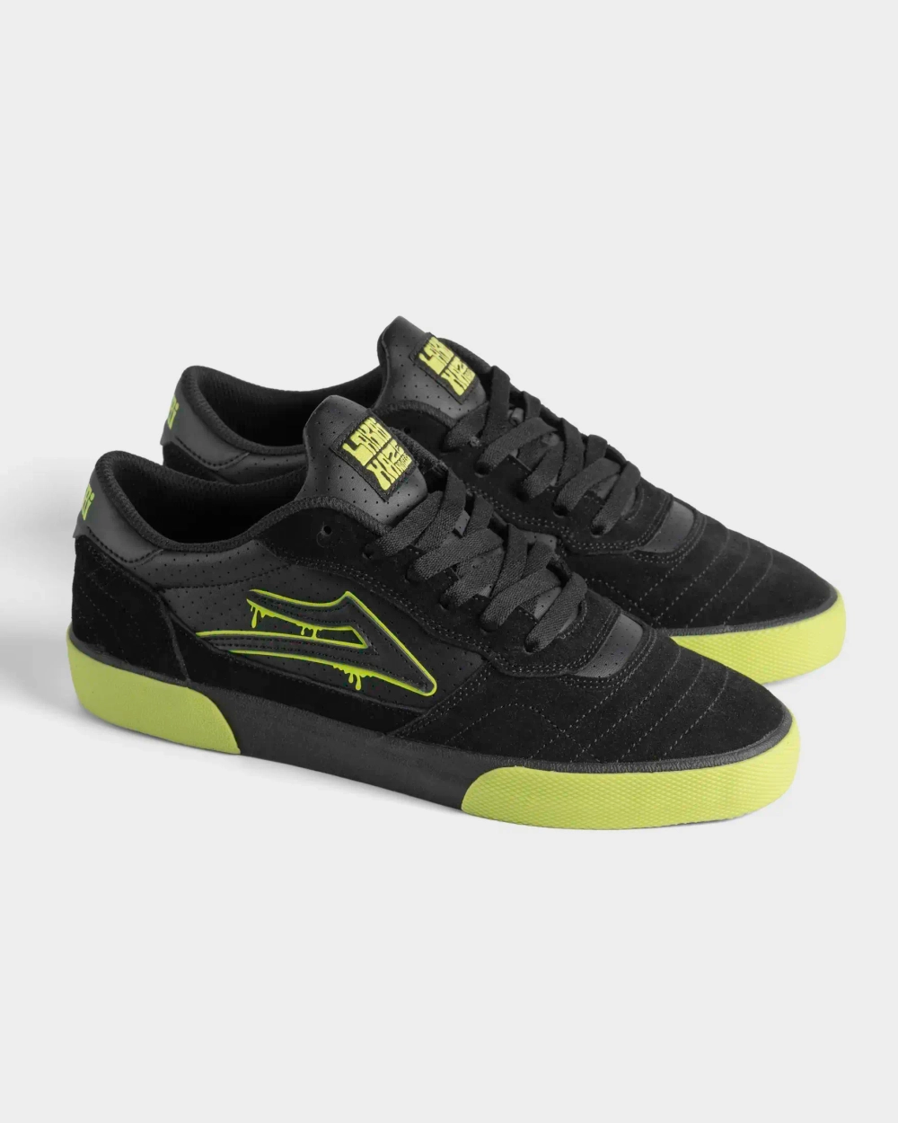 Кеды Lakai Cambridge x Haze Wheels: Acid Lime Black Crystal (Q4-25)