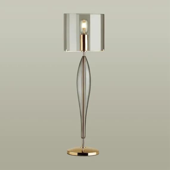 4850/1T STANDING ODL_EX21 189 дымчатый/золото/стекло Высокая Лампа E27 1*60W TOWER