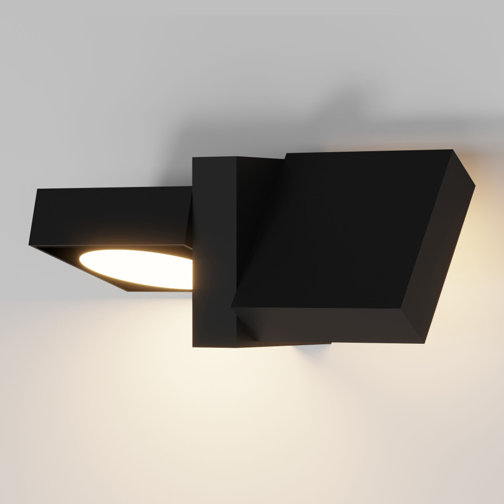 Уличный настенный светодиодный светильник Elektrostandard Twin 35170/D черный