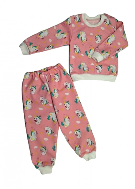 Костюм ясельный 0208/62 коралл, единороги