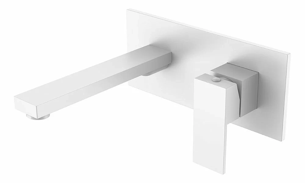 Cмеситель для раковины Boheme QUBIC Matt White 475-MW белый матовый