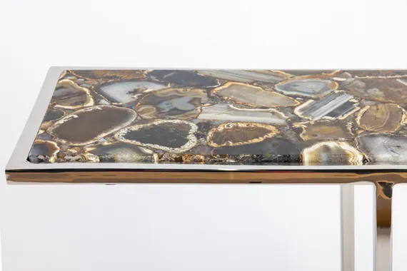 Кофейный столик Black Agate silver S