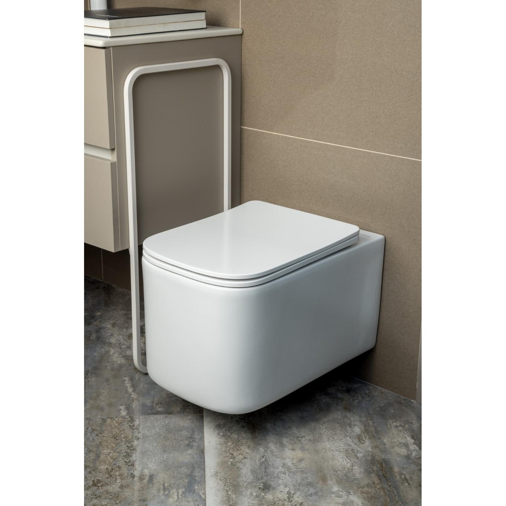 Унитаз подвесной Boheme Mane 970-SET-MW, белый матовый с крышкой-сиденьем с микролифтом