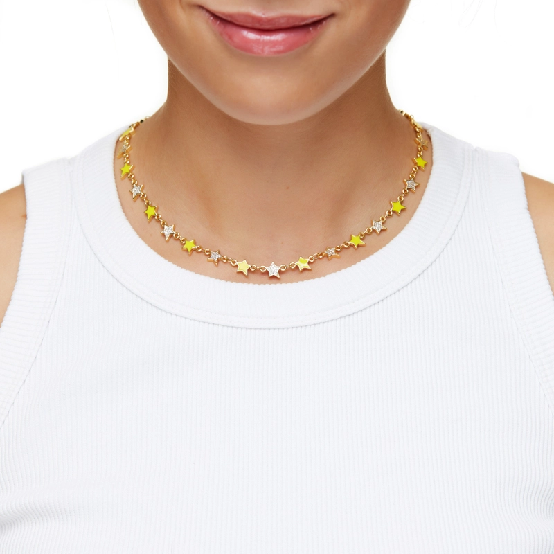 Колье Жёлтая Эмалевая Звезда