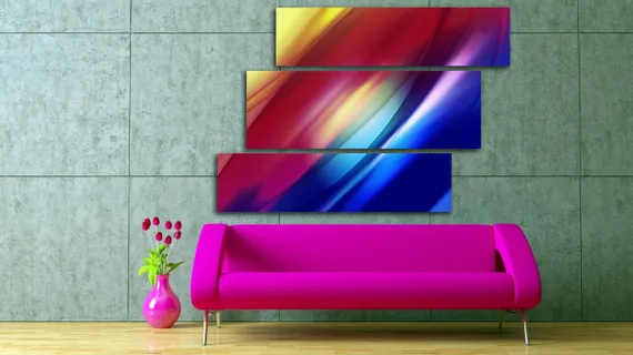 Модульная картина "Линии волны"