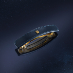Balmain Hair Couture Заколка кожаная "Космический сапфир" Limited Edition Leather Barrette Cosmic Sapphire C4 25