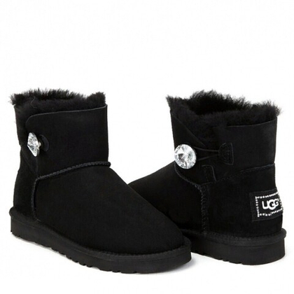 Угги Mini Bailey Button Bling Black