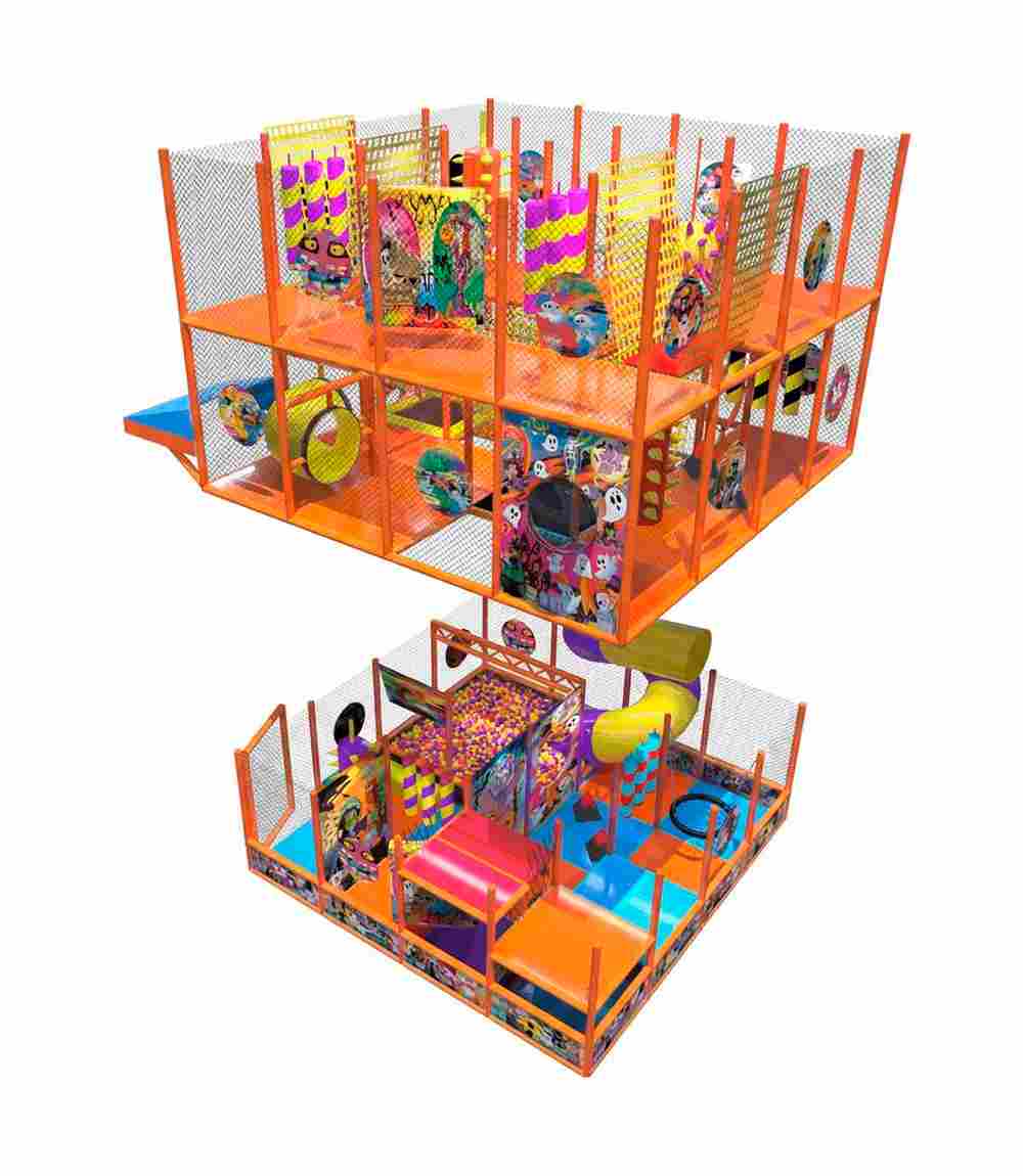 Детский уличный игровой лабиринт с крышей «Солнечный домик» 4,92×4,92×5,4 м