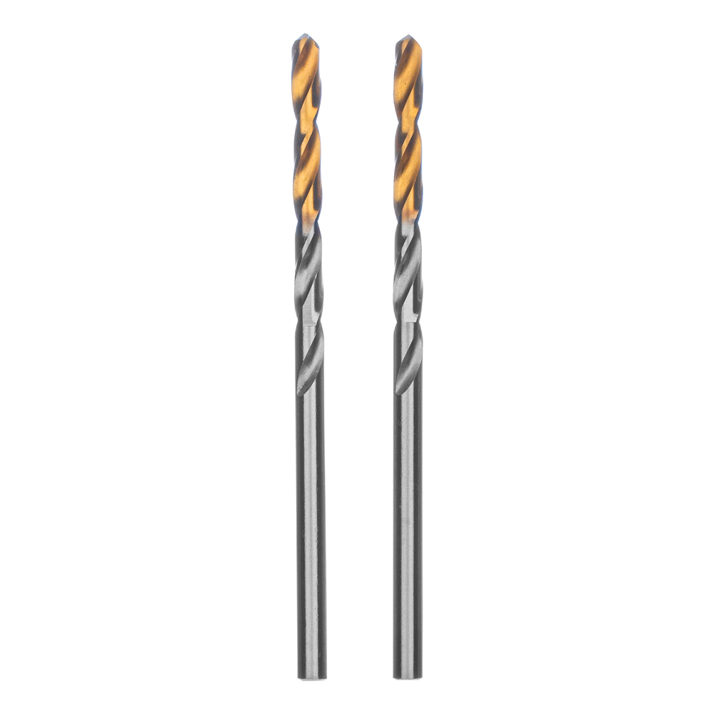 Сверло спиральное по металлу 3,2 x 65 мм, Р6М5, Golden Tip , 2шт. Denzel