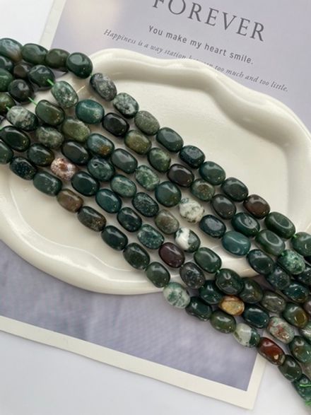 Бусины из агата 12х17мм, прямоугольная галтовка