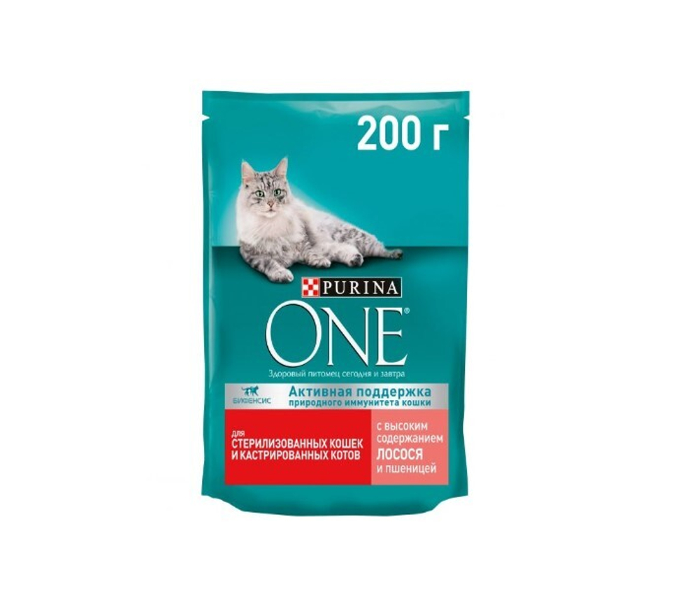 Сухой корм для стерилизованных кошек Purina ONE Лосось 200 гр