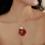 Колье Nature Bijoux, Son Jardin, с перламутром и рогом, NB26.1-15-43841 (красный)