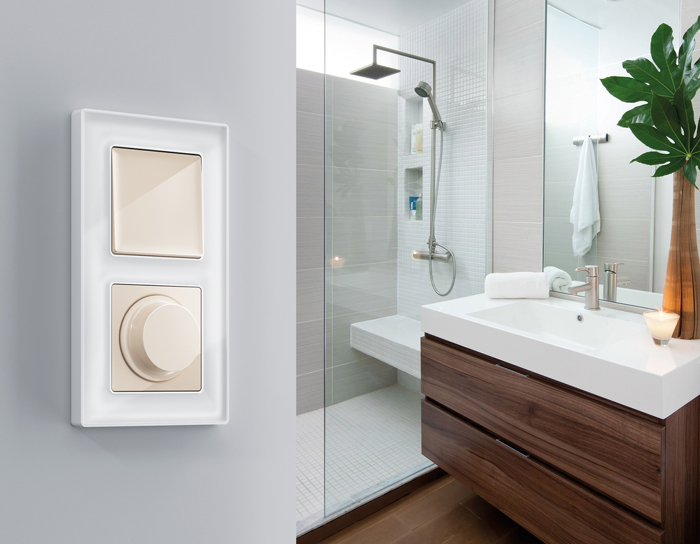 MA301030 Комплект механизма 1-кл перекрестного выключателя ALFA Бежевый глянец QUANT (AP3010, VM112)