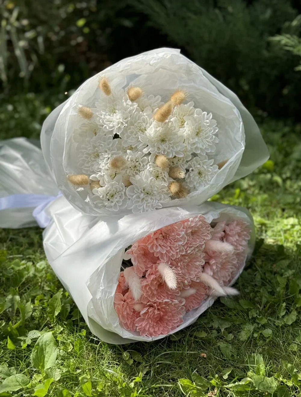 Букет цветов День знаний  №8 белый