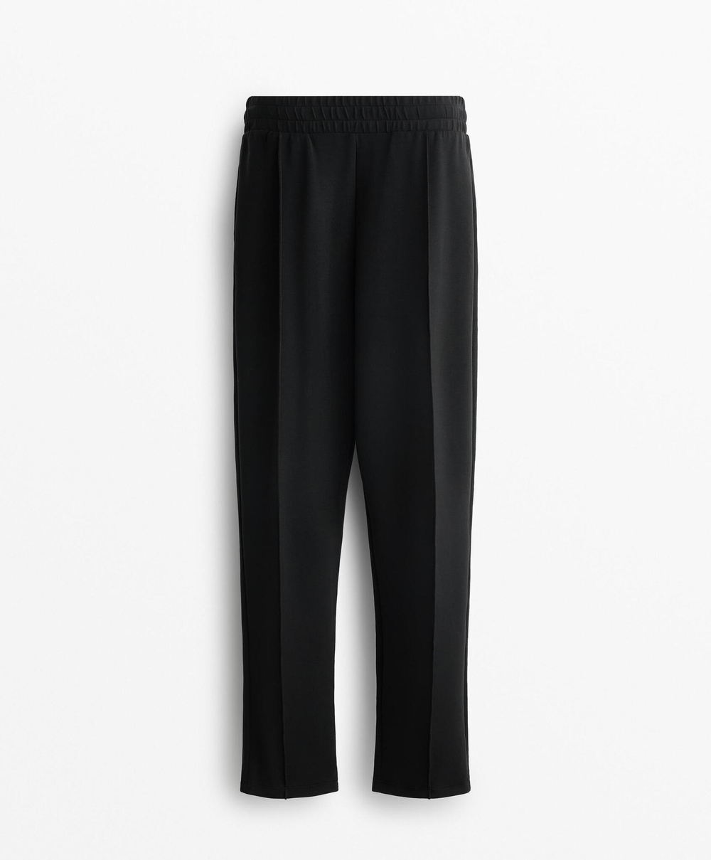 OYSHO Брюки-джоггеры из ткани с модалом, черный