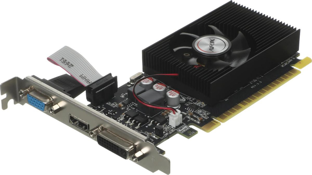 Видеокарта AFOX NVIDIA  GeForce GT 610 AF610-1024D3L7-V6 1ГБ GDDR3, Ret