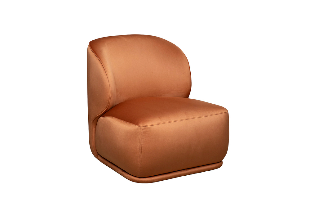 Кресло Garda Decor Капри Базовая (Capri Basic), велюр терракотовый Colt006-TER 80*90*82 см