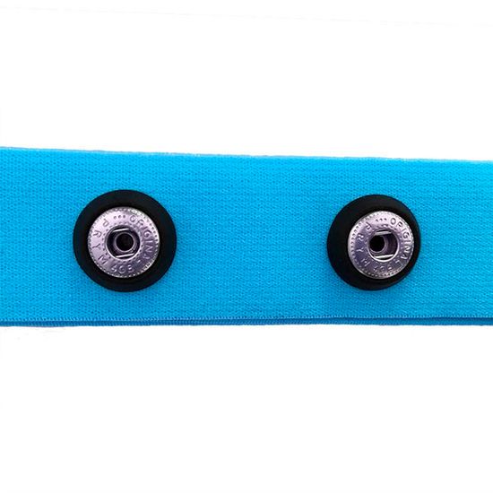 Сменный ремешок с электродами для монитора сердечного ритма, кардиодатчика HRM для Garmin, Polar, Wahoo, 45 мм (Голубой)