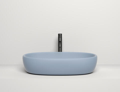 Раковина накладная матовая 70x40 Salini LUCE окрашена по RAL