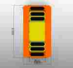 Надувная мини-лестница для бассейна из ПВХ, оранжевый, 2,6*1,4*2,4 м