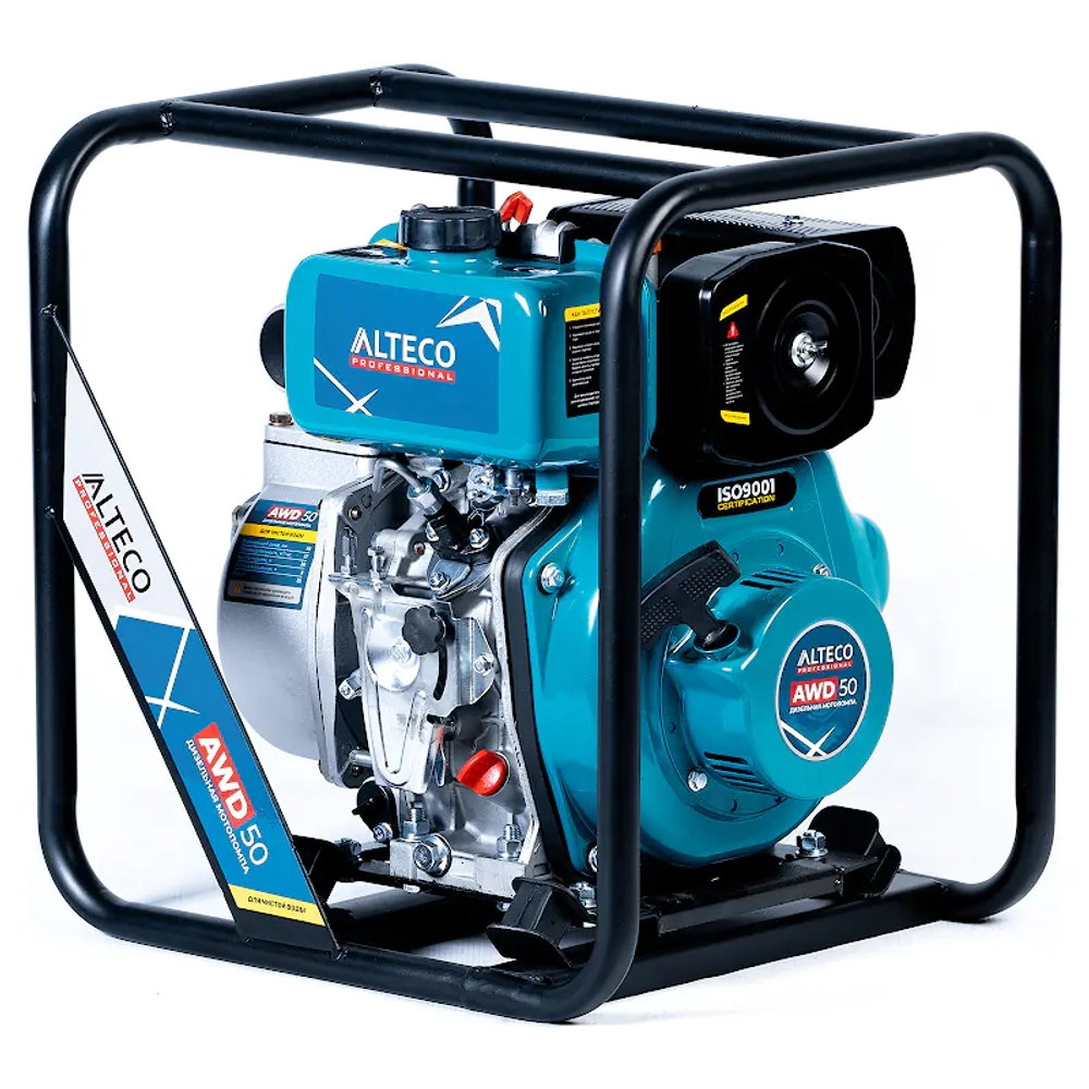 ALTECO AWD50 Professional мотопомпа дизельная 3.78 л.с, 450 л/мин, диаметр 50 мм, 44235