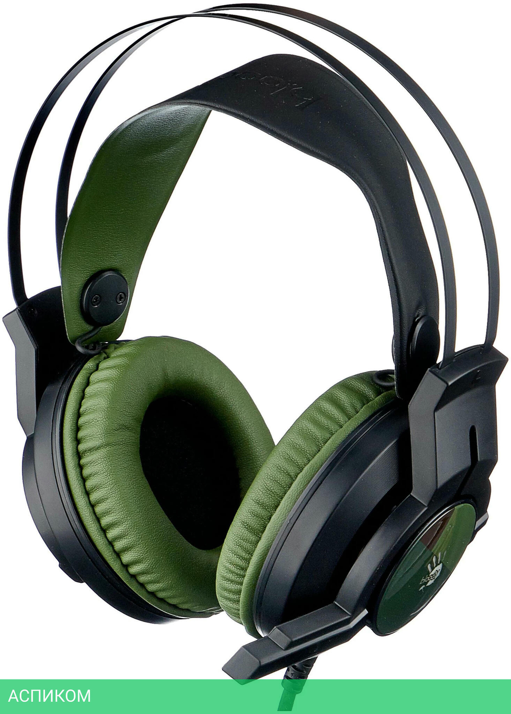 Наушники A4Tech Bloody J450 черный/зеленый
