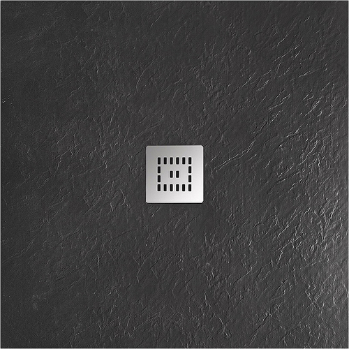 Душевой поддон из искусственного камня BelBagno Uno 90x90 TRAY-MR-UNO-A-90-35-NERO-CR Черный матовый