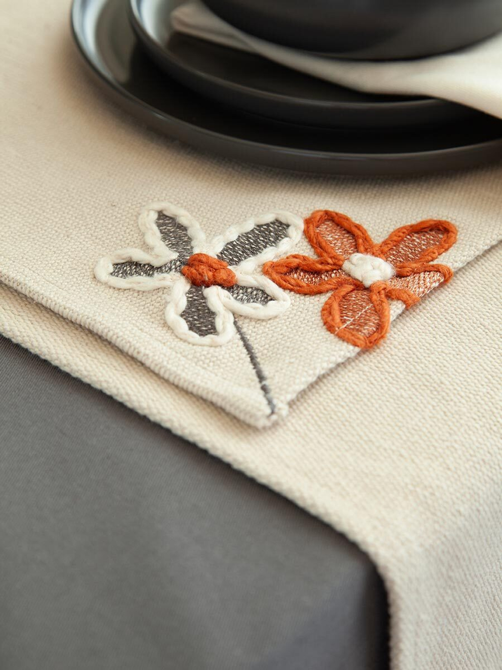 Салфетка под приборы stone flowers из коллекции ethnic, 33х48 см