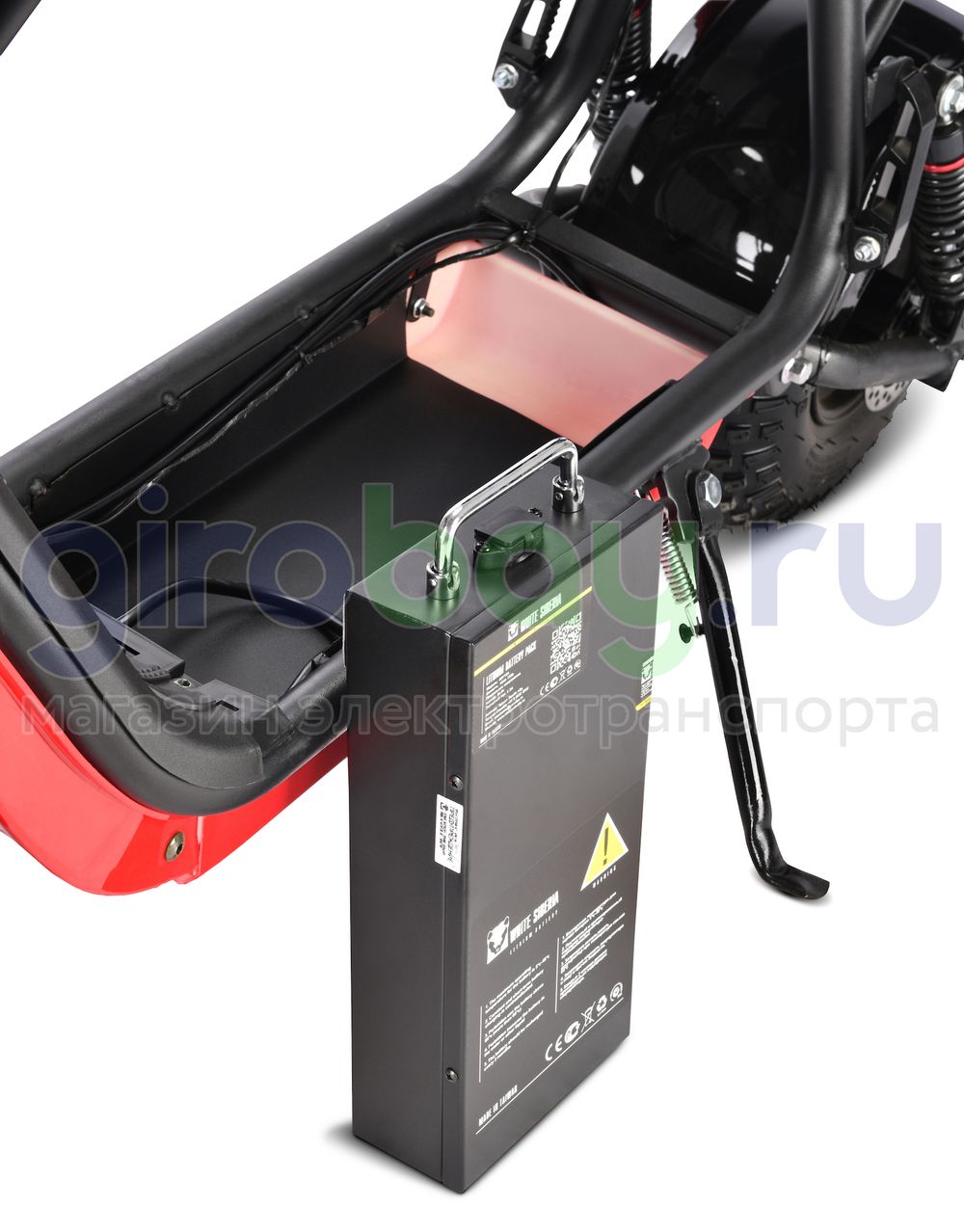 Электроскутер WHITE SIBERIA MINI R 1200w 2.0 - Черный фото 22 фото №24