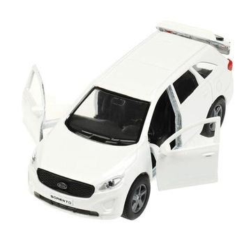Машина металл KIA sorento prime, 12 см, двери, багаж., инерц., белый, кор. Технопарк