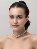 Колье "Beige Knot Zircon"