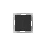 ATLASDESIGN AQUA 2-клавишный ВЫКЛЮЧАТЕЛЬ, IP44, сх.5, 10АХ, мех., быстрозажим. клем., КАРБОН
