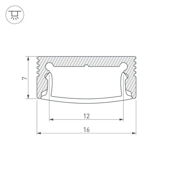 Профиль Arlight SL-SLIM-H7-2000 ANOD 023716