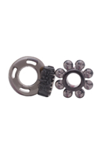 Набор из двух пепельных эрекционных колец Optimus (Цвет: серый)