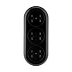 Колодка 3 гнезда карболитовая б/з 16А, черная REXANT