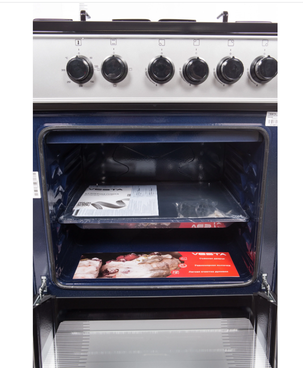 Плита комбинированная Vesta VALENCIA VGE 50 10-E Серый Ех