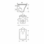 Унитаз подвесной безободковый WAVE CITY сид. дюропласт, м/л, быстр, БЕЛЫЙ глянец (L)